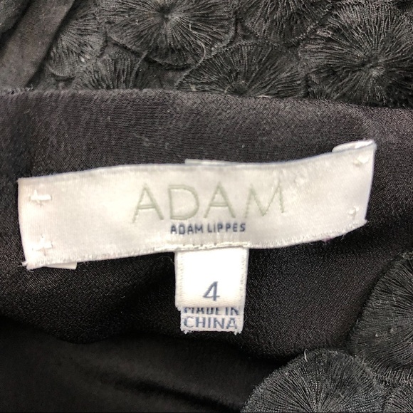 𝅺Adam Lippes silk sleeveless top womens black embroidered top Size 4 - Picture 5 of 9
